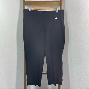 NWT Rafaella 16 black stretch elastic waist capri pants
